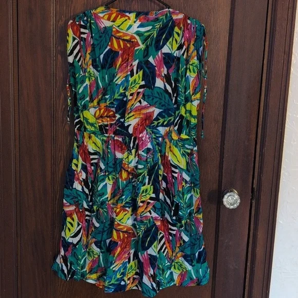 Ralph Lauren Tropical-Print Cotton Cover-Up Vacation Size Large - Picture 8 of 8